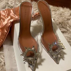 Amina Muaddi Begum transparent heels